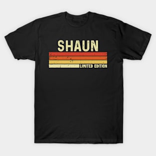 Shaun Name Vintage Retro Limited Edition Gift T-Shirt